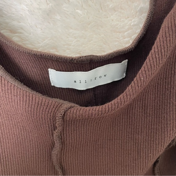 all:row Exposed Seam Tank Top in Brown - Picture 6 of 6